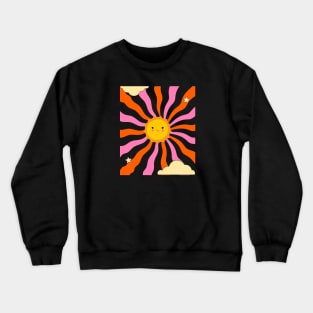 Smiley Sun - motivational inspirational cartoon Crewneck Sweatshirt